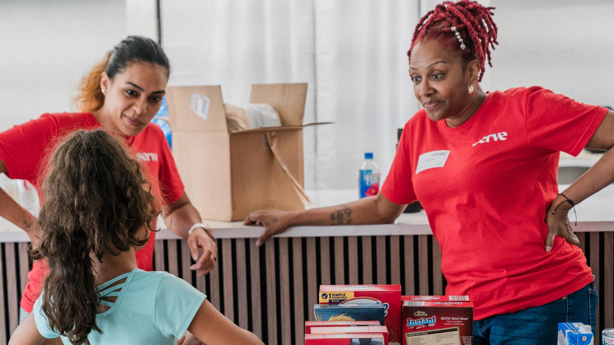 Church volunteers putting love into action
